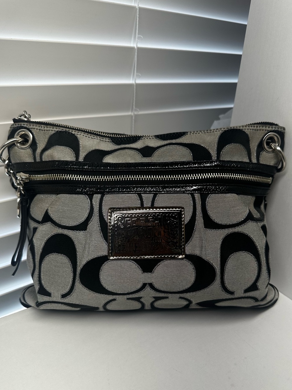 Coach Poppy Signature Sateen Hippie Shoulder Bag